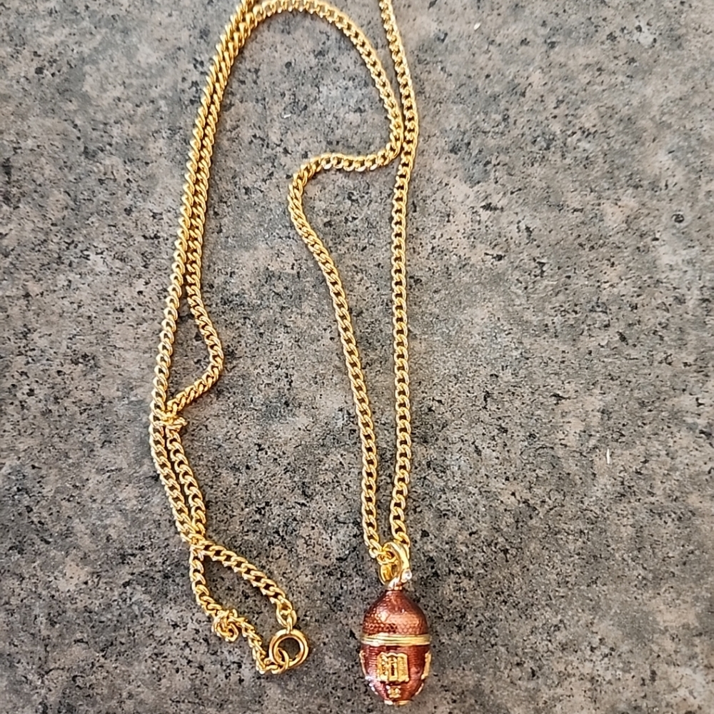 Vintage 90s Edgar Berebi Limited Edition Miniature Faberge Egg Pendant Necklace - Picture 2 of 6